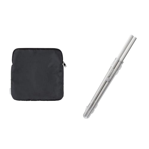 【セット買い】シービージャパン 薄型弁当箱 [フードマン800ml 専用ケース] ブラック 洗濯機で洗える ぴったり収まる 内面マイクロファイバー生地 持ち運び スマート 通勤 通学 + 箸 [ケース付き] 抗菌仕様 ライトグレー 食洗機対応 弁当用箸 20.5cm カチャカチャ鳴らない 出し入れしやすい専用ケース 天然木 塗り箸 DSK