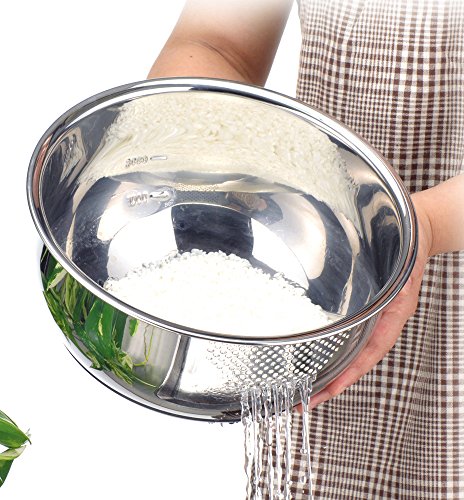 パール金属 米とぎ ボール 24cm ステンレス製 目盛付 すべり止め付 ララシャイン H-5334