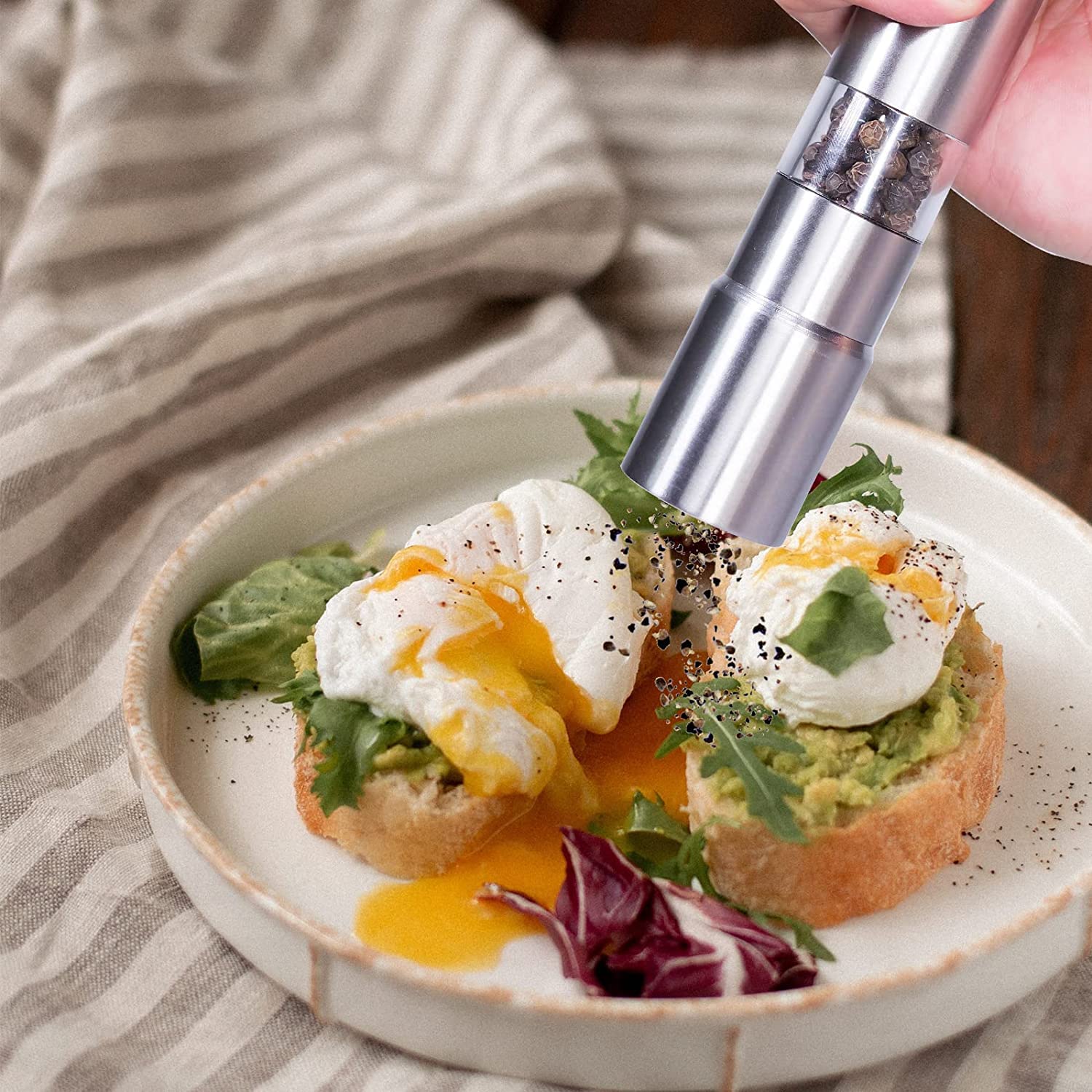 マルチミル 携帯用 ペッパーミル 小型 ステンレス グラインダー スパイス ハーブ 粉末ミル ペッパー/胡椒/コンパクト (StyleB)